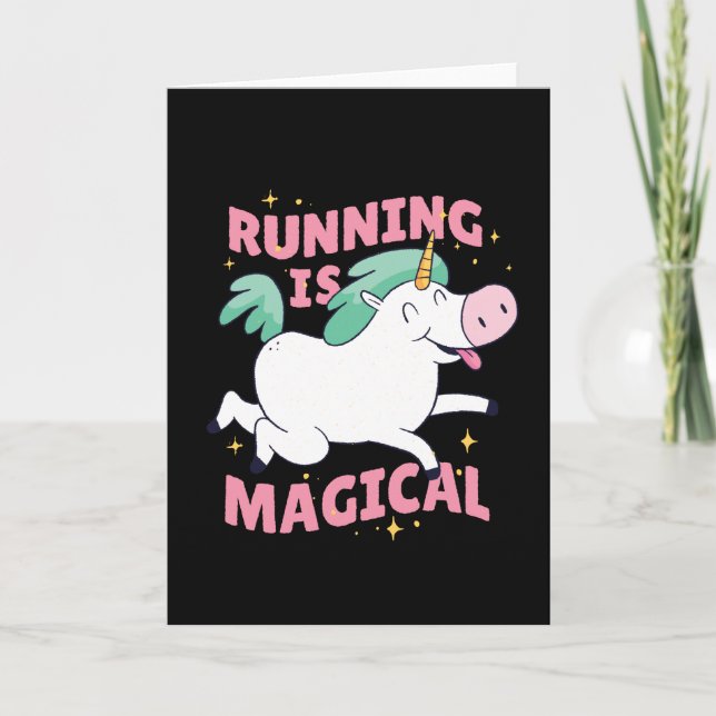 Tarjeta Unicornio Corriendo (Anverso)