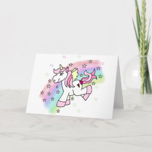 Tarjeta Unicornio del arco iris