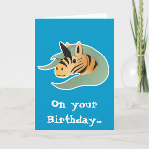 Tarjeta ¡Unicornio del tigre lindo!
