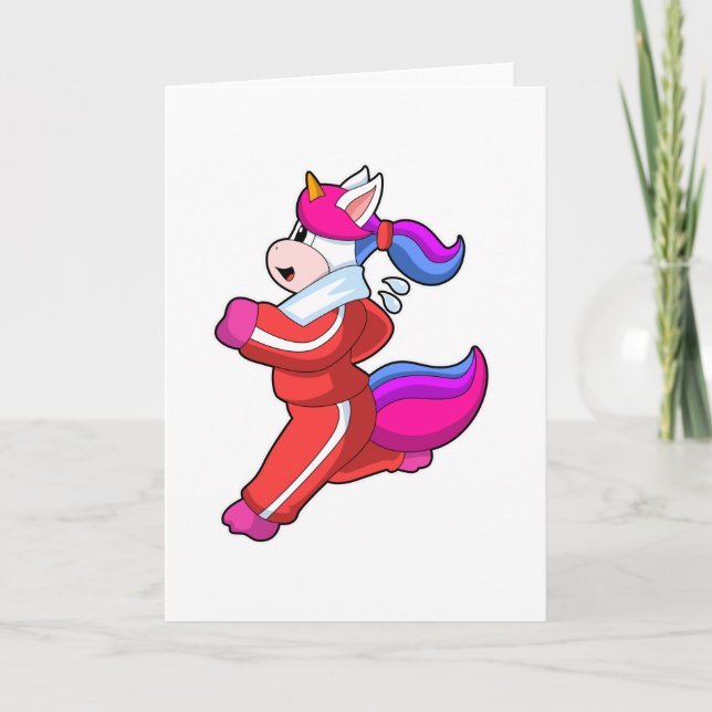 Tarjeta Unicornio en carrera (Anverso)