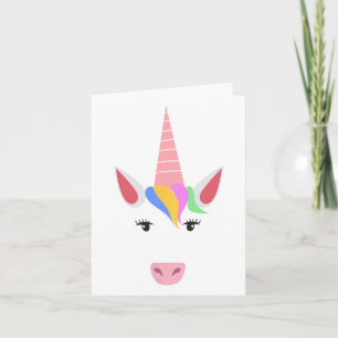 Tarjeta Unicornio Enfrenta Eyelashes Disfraz De Halloween