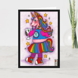 Tarjeta Unicornio Feroz y Fabuloso