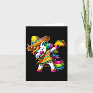 Tarjeta Unicornio haciendo dabbing Cinco De Mayo Fiesta Me