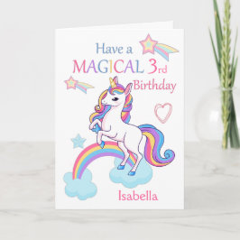 Tarjeta Unicornio mágico 3.ᵉʳ Pink