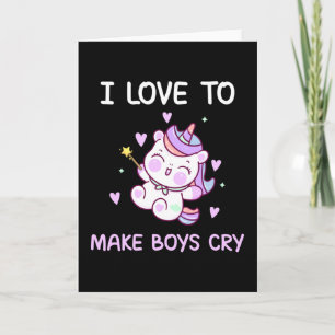 Tarjeta Unicornio Me Encanta Hacer Que Los Niños Lloren Re