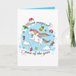 Tarjeta Unicornio, Navidades de tiempo mágico