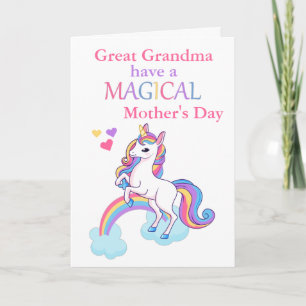 Tarjeta Unicornio por el Día de la Madre de la Gra