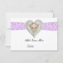 Tarjeta Unicornio Purple Lace Table Place