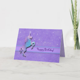 Tarjeta Unicornio púrpura