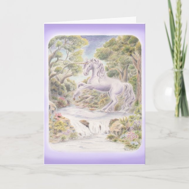 Tarjeta Unicornio púrpura (Anverso)