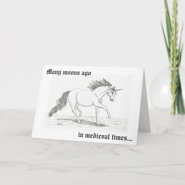 Tarjeta "Unicornios En Los Que Se Creía" (Anverso)