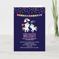 Unicornios mágicos lindos con un cumpleaños del