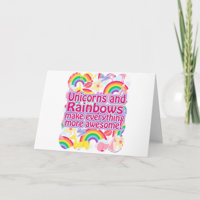 Tarjeta Unicornios y arrecifes (Anverso)