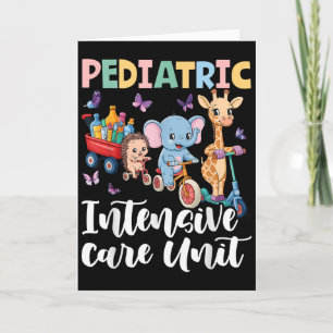 Tarjeta Unidad de Cuidados Intensivos Pediátricos Animales