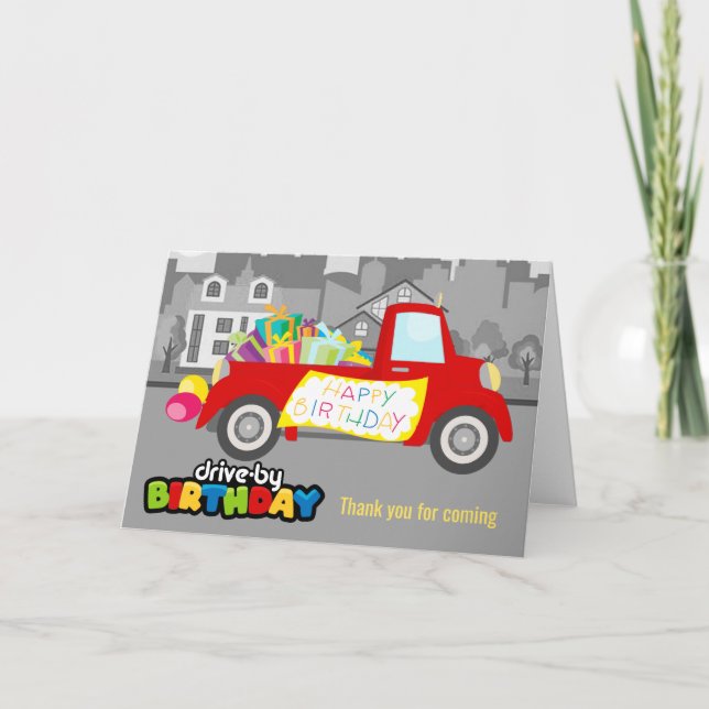 Tarjeta Unidad por fiesta de cumpleaños (Anverso)