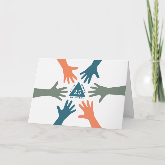 Tarjeta Unidad, Servicio, Cumpleaños de la Sobriedad (Anverso)