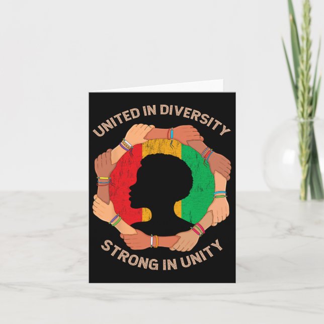 Tarjeta Unidos en la diversidad (Anverso)