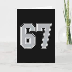 Tarjeta Uniforme de jugador con camiseta número 67 de colo