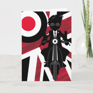 Tarjeta Union Jack Mod en Retro Scooter
