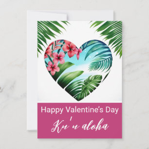 Tarjeta Unisex de San Valentín Hawái
