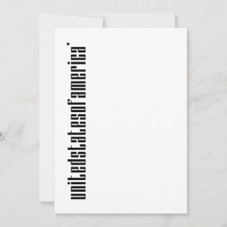Tarjeta United States of America - minimalistic card