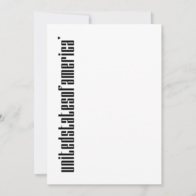 Tarjeta United States of America - minimalistic card (Anverso)