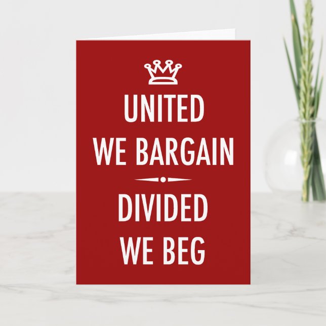 Tarjeta United We Bargain (Anverso)