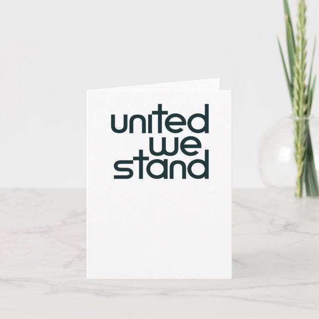Tarjeta United We Stand Pegatina (Anverso)