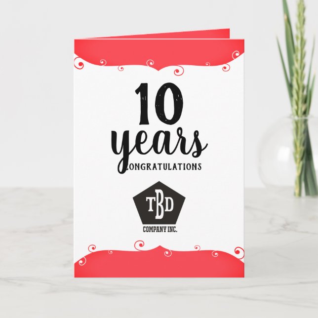 Tarjeta universal moderna del aniversario del (Anverso)