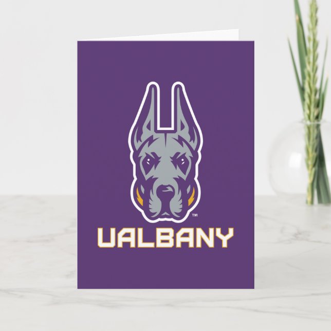 Tarjeta Universidad de Albany Great Danes (Anverso)