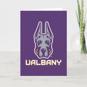 Tarjeta Universidad de Albany Great Danes