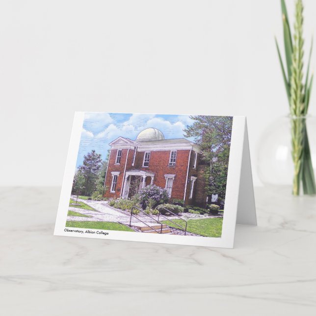 Tarjeta Universidad de Albion del observatorio, notecard a (Anverso)