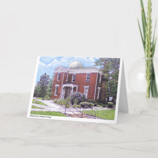 Tarjeta Universidad de Albion del observatorio, notecard a
