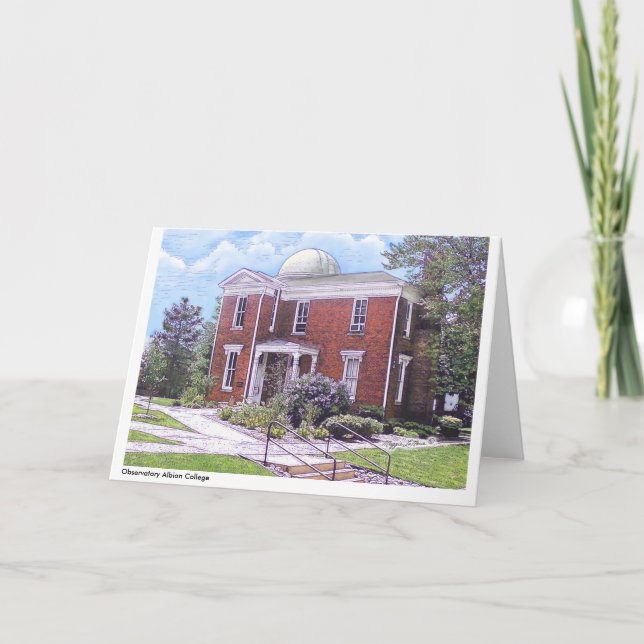 Tarjeta Universidad de Albion del observatorio, notecard a (Anverso)