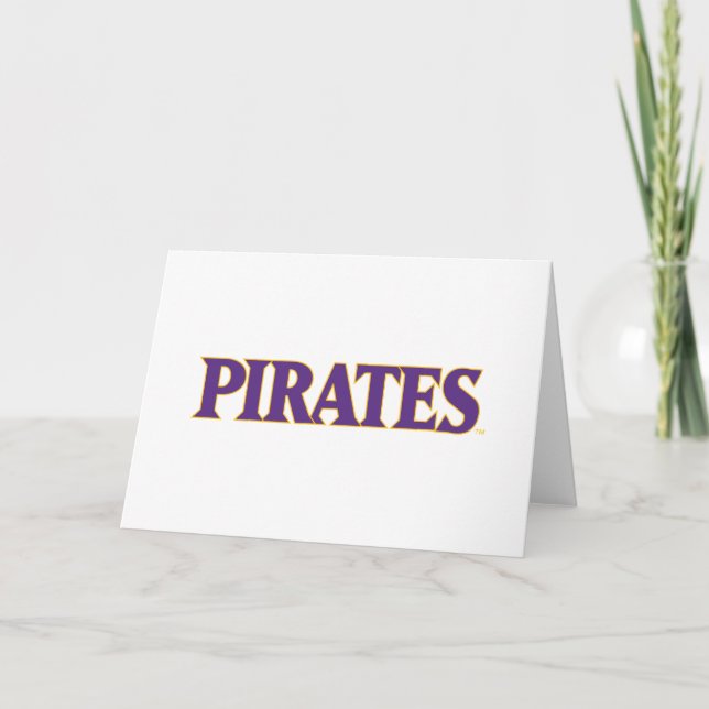 Tarjeta Universidad de Carolina del Este | Piratas (Anverso)
