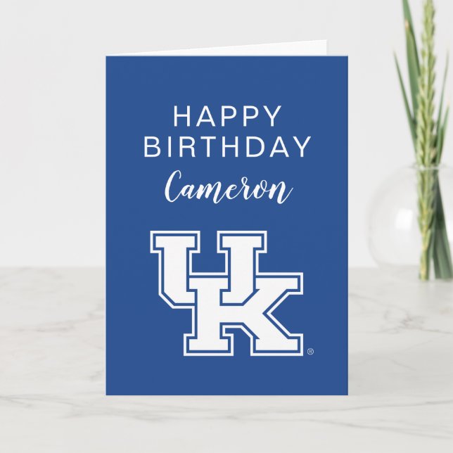 Tarjeta Universidad de Kentucky | Cumpleaños (Anverso)
