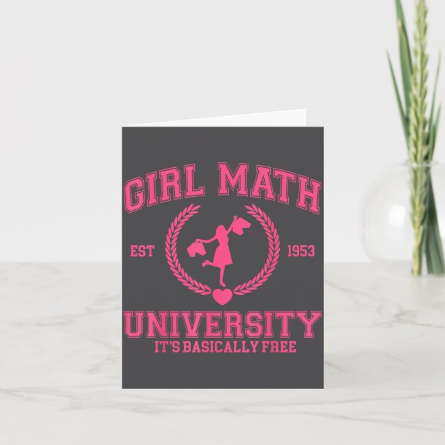 Tarjeta Universidad de Matemáticas para Chicas Es Básicame (Anverso)