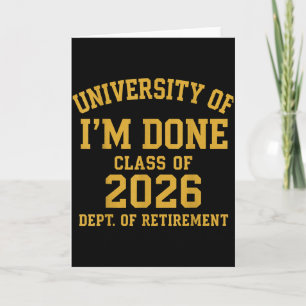 Tarjeta Universidad De Me He Retirado Divertida Carrera Li