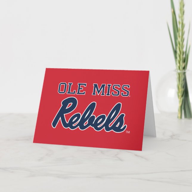 Tarjeta Universidad de Misisipi | Ole Miss Rebels (Anverso)