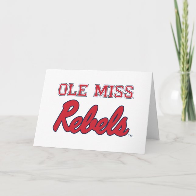 Tarjeta Universidad de Misisipi | Ole Miss Rebels (Anverso)