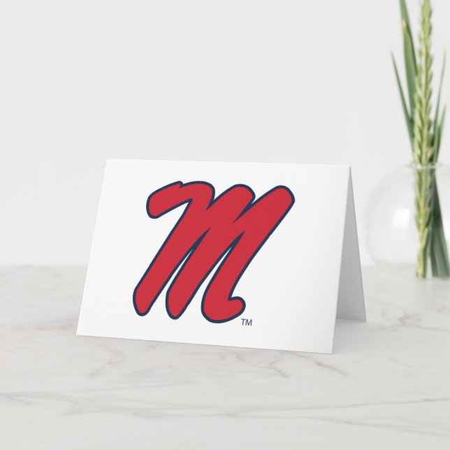Tarjeta Universidad de Misisipi | Script M (Anverso)