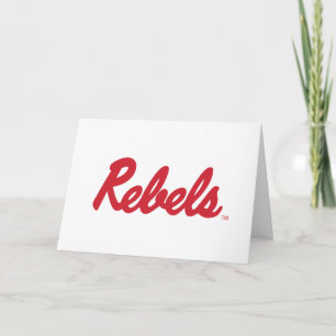 Tarjeta Universidad de Misisipi Script Rebels