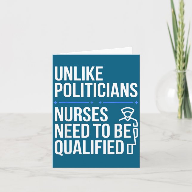 Tarjeta Unlike Liticians Nurses Need To Be Qualified Sarca (Anverso)
