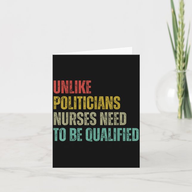 Tarjeta Unlike Liticians Nurses Need To Be Qualified Sarca (Anverso)