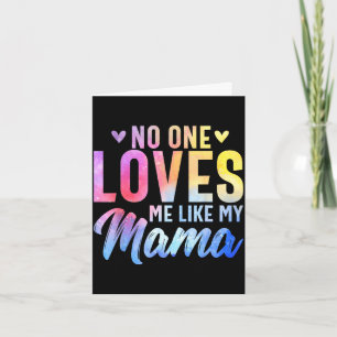 Tarjeta Uno ama como mamá - día de la madre hijo e hija