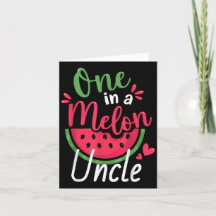 Tarjeta Uno en un melón Tío Primer Cumpleaños Mamáes famil