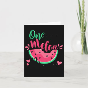 Tarjeta Uno En Una Fiesta De Cumpleaños De Verano De Melón