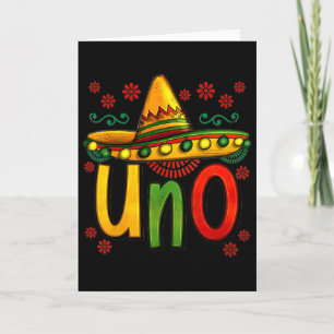 Tarjeta Uno Mi Primer Cumpleaños Mexicano Cinco De Mayo 1e