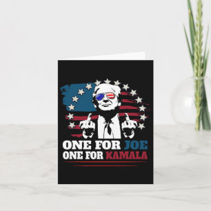 Tarjeta Uno para Joe One para Kamala Funny Trump vota por 