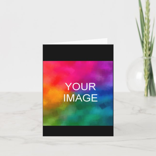 Tarjeta Upload Photo Add Text Template Kids Girls  (Anverso)